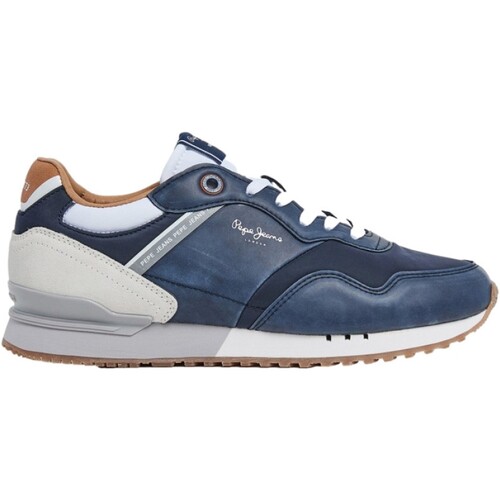 Cipők Férfi Rövid szárú edzőcipők Pepe jeans ZAPATILLA   LONDON COURT PMS40002 Kék