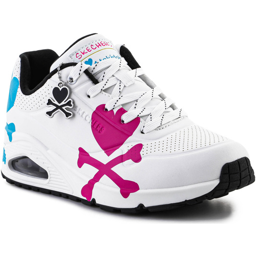 Cipők Női Rövid szárú edzőcipők Skechers Crossing Hearts 155227-WMLT Fehér