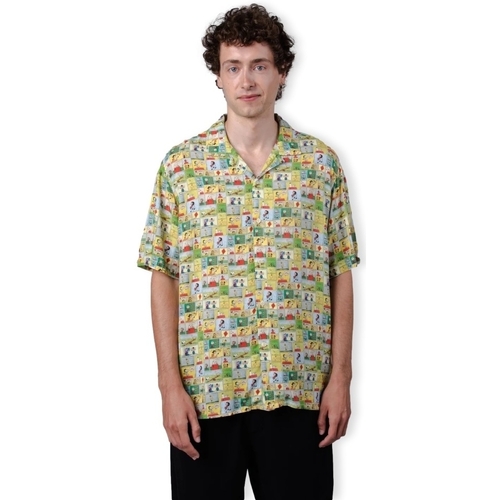 Ruhák Férfi Hosszú ujjú ingek Brava Fabrics Peanuts Comic Aloha Shirt - Yellow Citromsárga