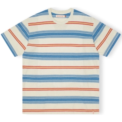 Ruhák Férfi Pólók / Galléros Pólók Revolution T-Shirt Loose 1363 - Blue Sokszínű