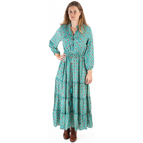 Ruhák Női Hosszú ruhák Isla Bonita By Sigris Hosszú Midi Ruha Zöld