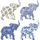 Otthon Szobrok / figurák Signes Grimalt Elefánt 4. Ábra Egységek Kék