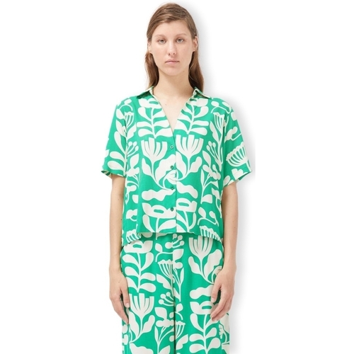 Ruhák Női Blúzok Compania Fantastica COMPAÑIA FANTÁSTICA Shirt 43008 - Flowers Zöld