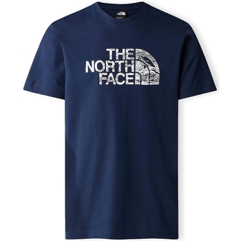 The North Face Woodcut Dome T-Shirt - Summit Navy Kék