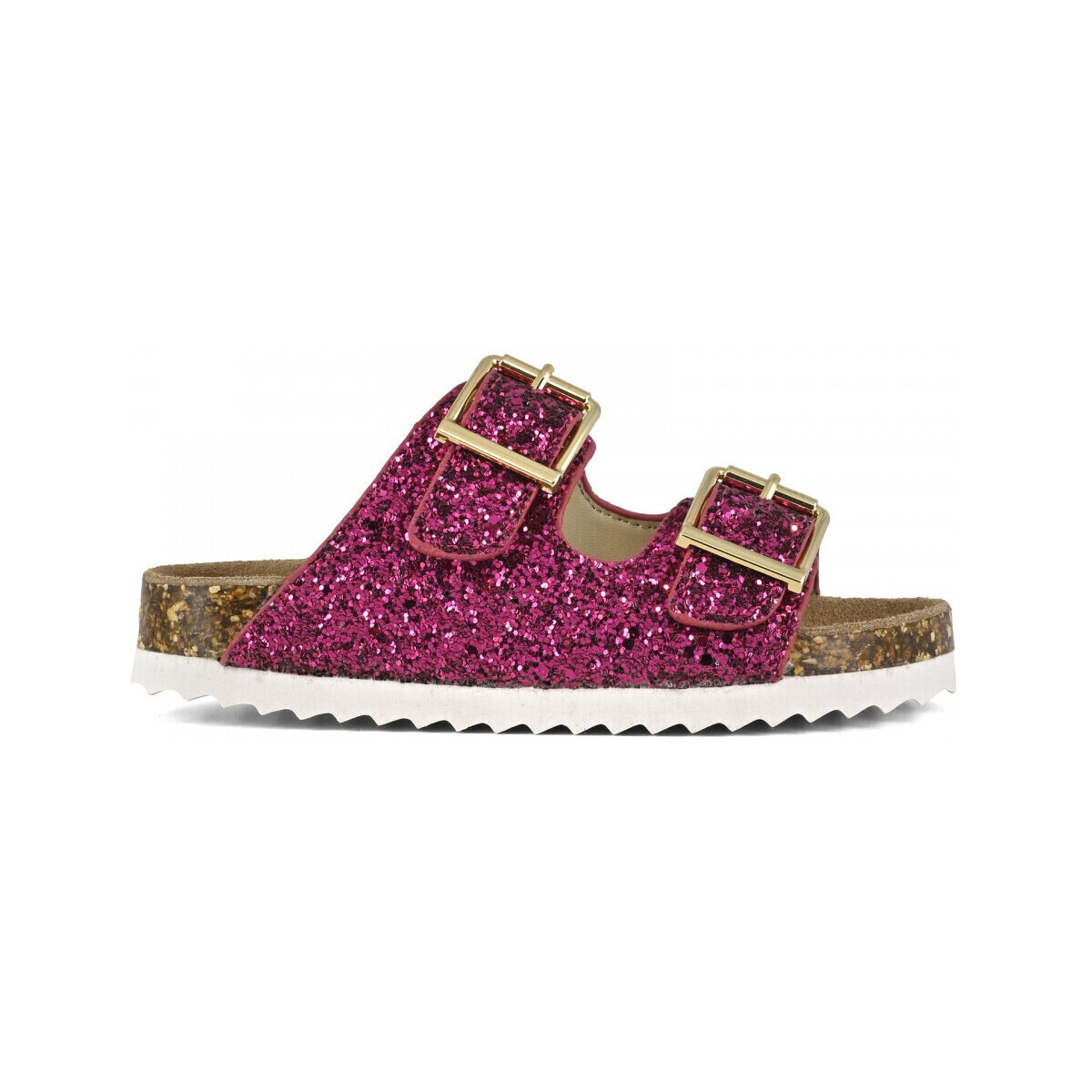 Cipők Női Szandálok / Saruk Colors of California Glitter sandal 2 buckles Rózsaszín