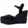 Cipők Női Gyékény talpú cipők Leindia 88497 Fekete 