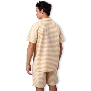 Brava Fabrics Stripes Overshirt - Sand Citromsárga