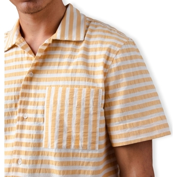 Brava Fabrics Stripes Overshirt - Sand Citromsárga