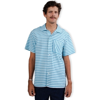 Ruhák Férfi Hosszú ujjú ingek Brava Fabrics Stripes Shirt - Blue Fehér
