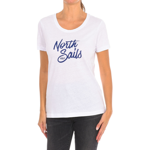 Ruhák Női Rövid ujjú pólók North Sails 9024300-101 Fehér