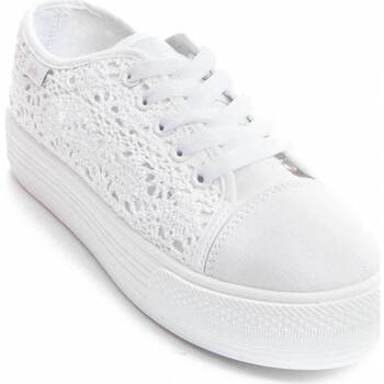 Cipők Női Rövid szárú edzőcipők Leindia 87221 Fehér