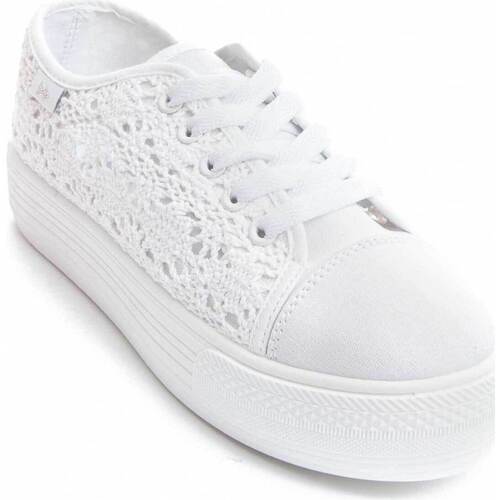 Cipők Női Rövid szárú edzőcipők Leindia 87221 Fehér
