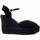 Cipők Női Gyékény talpú cipők Leindia 88505 Fekete 