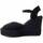 Cipők Női Gyékény talpú cipők Leindia 88505 Fekete 