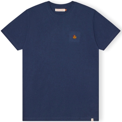 Ruhák Férfi Pólók / Galléros Pólók Revolution T-Shirt Regular 1368 DUC - Navy Mel Kék