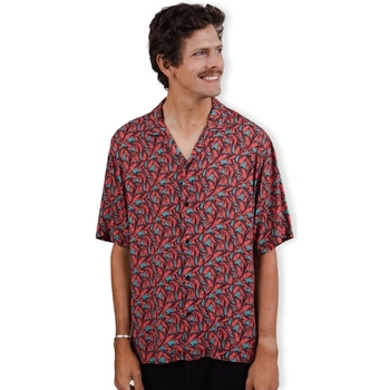 Brava Fabrics Lobster Aloha Shirt - Red Kék