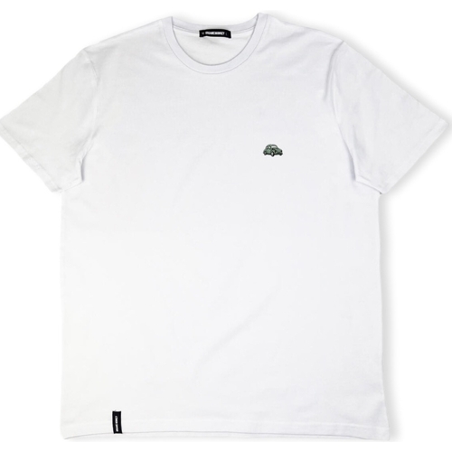 Ruhák Férfi Pólók / Galléros Pólók Organic Monkey Summer Wheels T-Shirt - White Fehér