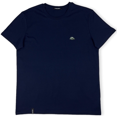 Ruhák Férfi Pólók / Galléros Pólók Organic Monkey Summer Wheels T-Shirt - Navy Kék