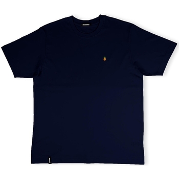 Ruhák Férfi Pólók / Galléros Pólók Organic Monkey Fine Apple T-Shirt - Navy Kék