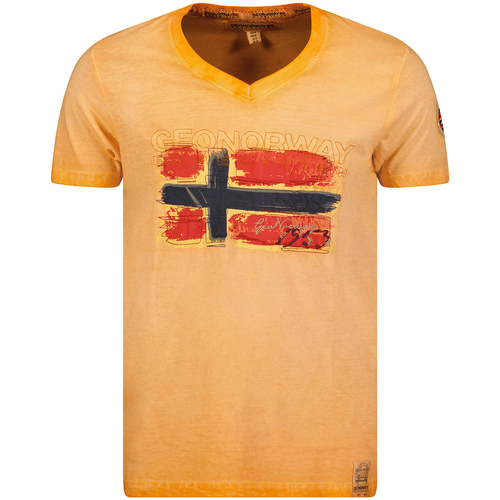 Ruhák Férfi Rövid ujjú pólók Geo Norway SW1561HGN-ORANGE Narancssárga