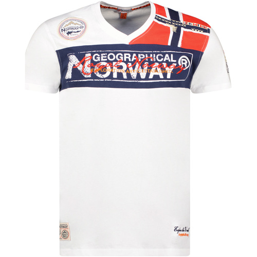 Ruhák Férfi Rövid ujjú pólók Geographical Norway SX1130HGN-White Fehér