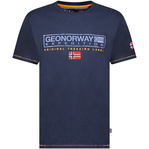 Ruhák Férfi Rövid ujjú pólók Geo Norway SY1311HGN-Navy Tengerész