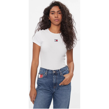 Ruhák Női Pólók / Galléros Pólók Tommy Jeans DW0DW17881 Fehér