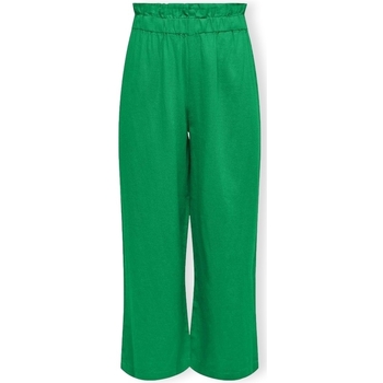 Ruhák Női Nadrágok Only Solvi-Caro Linen Trousers - Green Bee Zöld