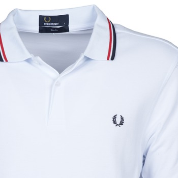 Fred Perry SLIM FIT TWIN TIPPED Fehér / Piros