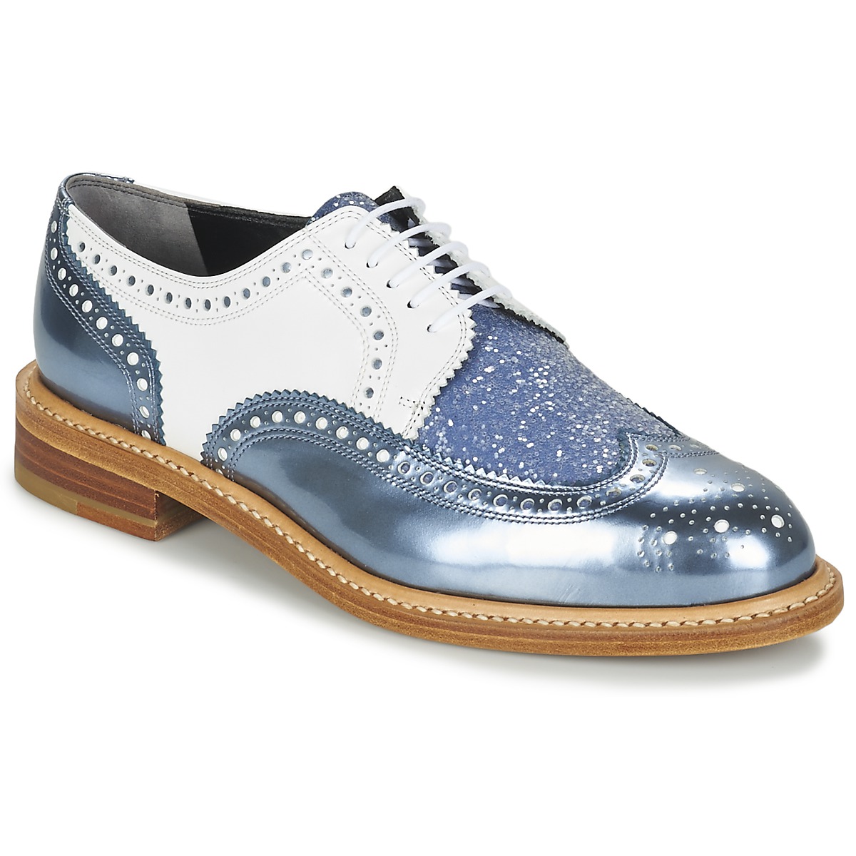 Cipők Női Oxford cipők Robert Clergerie ROELTM Kék / Fémes / Fehér