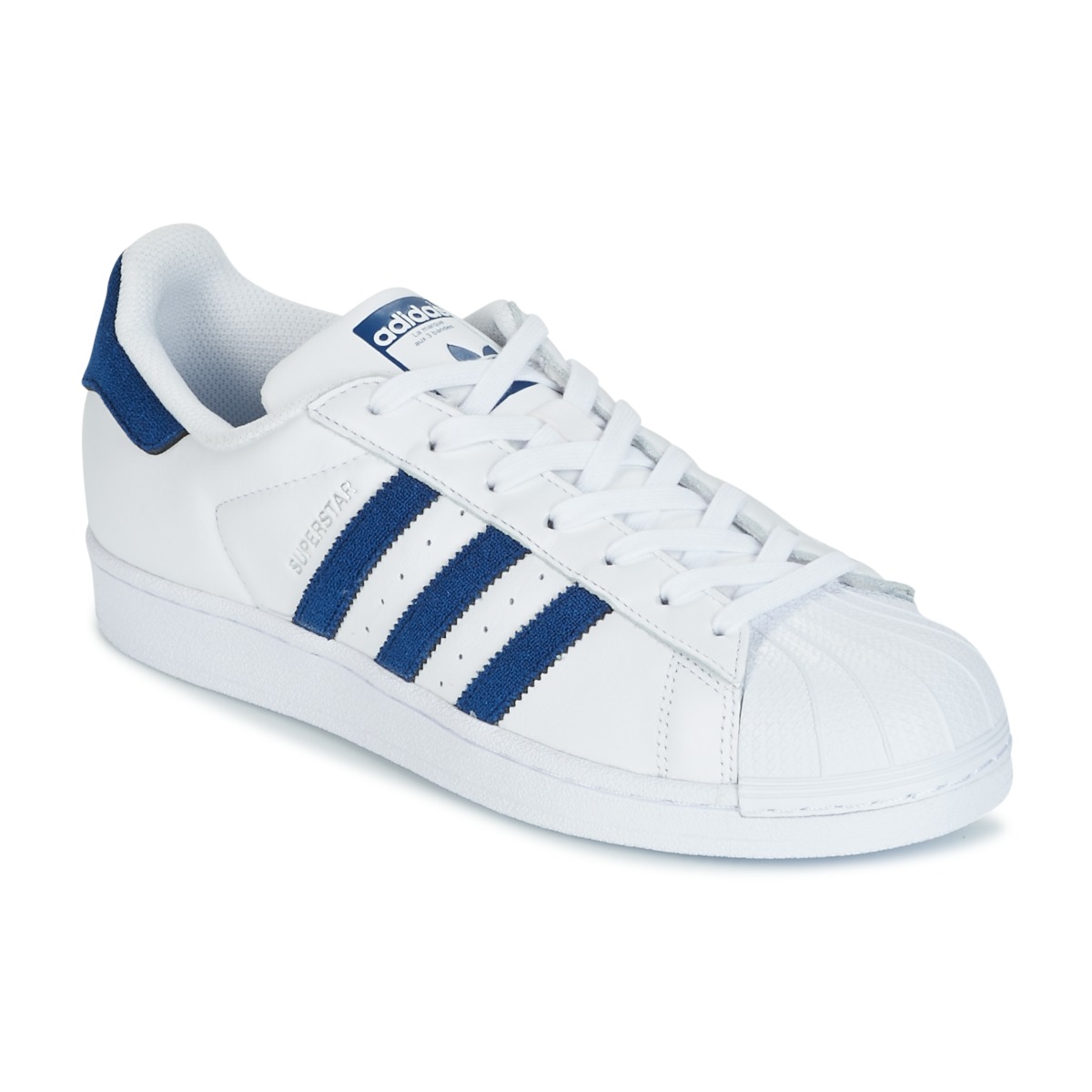Cipők Rövid szárú edzőcipők adidas Originals SUPERSTAR Fehér / Kék