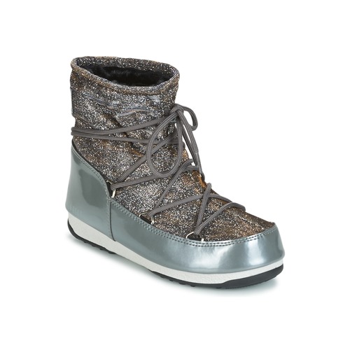 Cipők Női Hótaposók Moon Boot MOON BOOT LOW LUREX Szürke / Ezüst