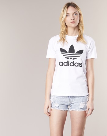 Ruhák Női Rövid ujjú pólók adidas Originals TREFOIL TEE Fehér