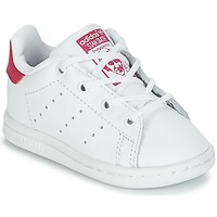 Cipők Lány Rövid szárú edzőcipők adidas Originals STAN SMITH I Fehér / Rózsaszín