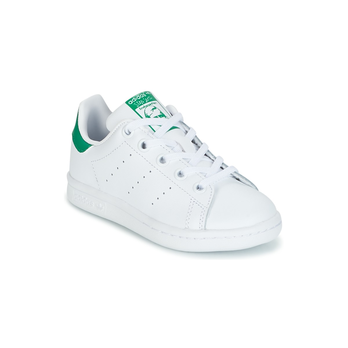 Cipők Gyerek Rövid szárú edzőcipők adidas Originals STAN SMITH C Fehér / Zöld