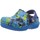 Cipők Lány Szandálok / Saruk Crocs KID'S CLASSIC FUZZ LINED GRAPHIC CLOG Kék