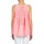 Ruhák Női Trikók / Ujjatlan pólók Manoush AJOURE CARRE Fehér / Rózsaszín