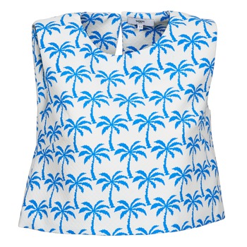 Ruhák Női Trikók / Ujjatlan pólók Suncoo LANA Fehér / Kék