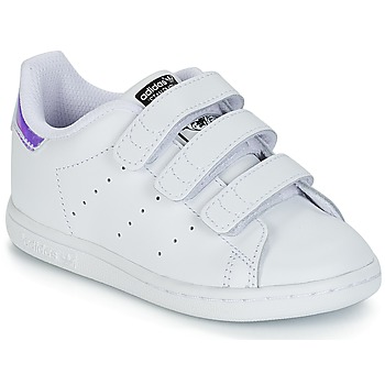 Cipők Lány Rövid szárú edzőcipők adidas Originals STAN SMITH CF I Fehér / Ezüst