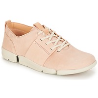 Cipők Női Rövid szárú edzőcipők Clarks Tri Caitlin Bőrszínű / Rózsaszín